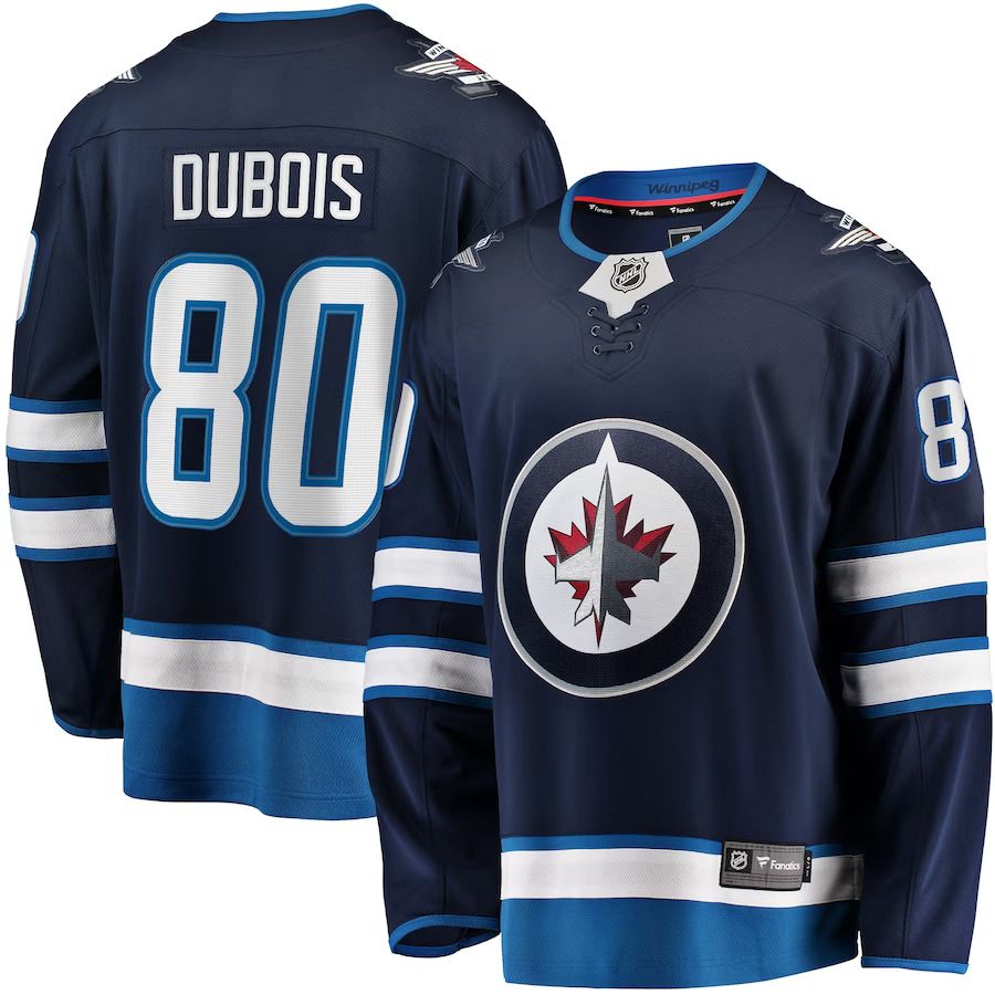 Men Winnipeg Jets #80 Pierre-Luc Dubois Fanatics Branded Navy Breakaway Player NHL Jersey->customized nhl jersey->Custom Jersey